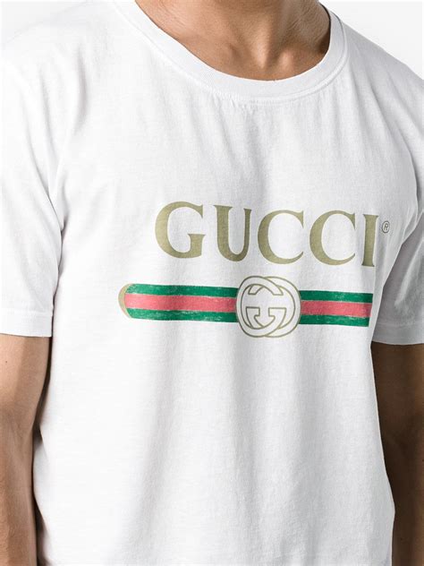 fake white gucci shirt|Gucci T.